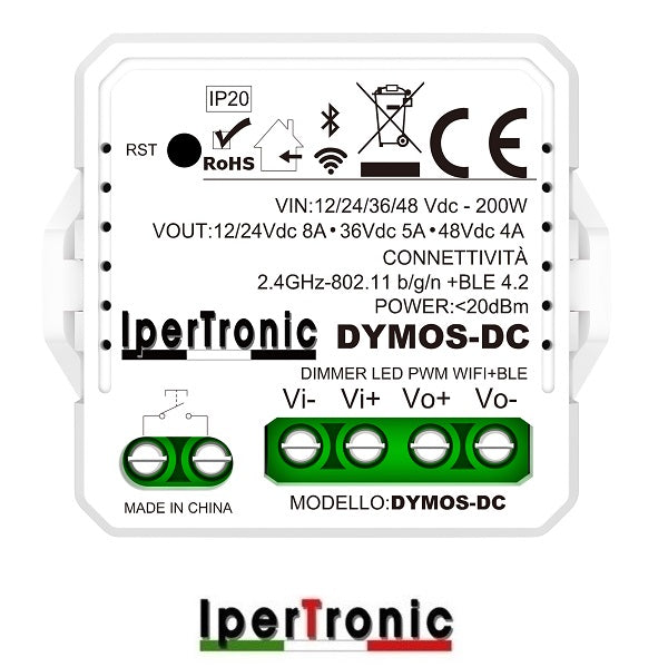 Dimmer smart WIFI ipertronic 12/24/48 VDC per strip LED