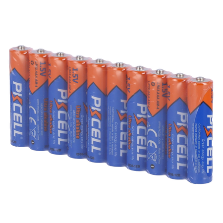 Pack 10x Pila LR03 / AAA - PKCELL - Alcalina Zn-MnO2 non ricaricabile - Tensione 1.5V - Capacità nominale 650mAh
