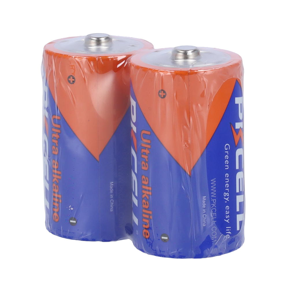 Pack di 2x Batterie LR20 / D - PKCELL - Alcalina Zn-MnO2 non ricaricabile - Tensione 1.5V - Capacità nominale 10200mAh