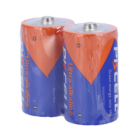 Pack di 2x Batterie LR20 / D - PKCELL - Alcalina Zn-MnO2 non ricaricabile - Tensione 1.5V - Capacità nominale 10200mAh