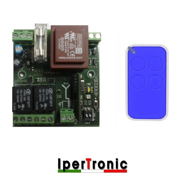 Kit ricevente 2 CH 230-12-24 vac.dc con timer