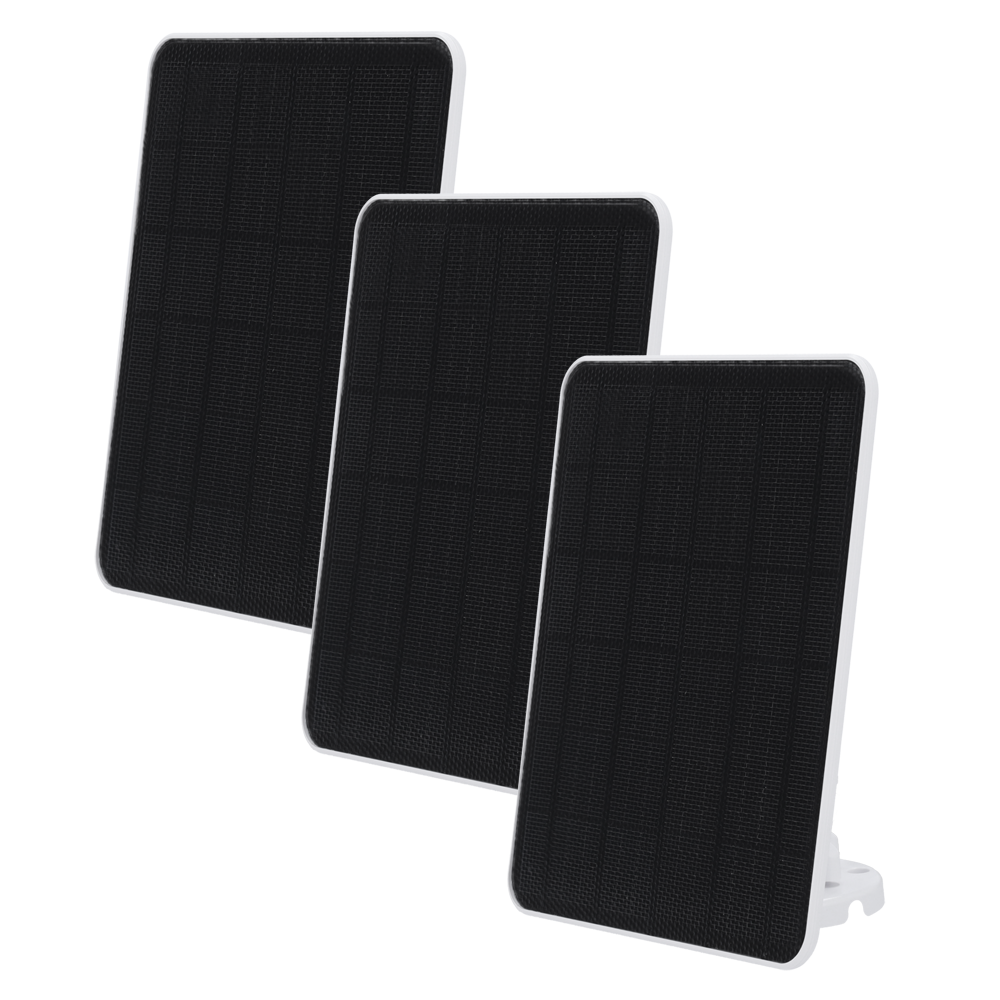 Nivian - Pack de 3 Paneles solares de 6W - Para cámaras IP a batería - Monocristalino de alta eficiencia