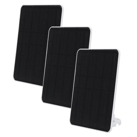 Nivian - Pack de 3 Paneles solares de 6W - Para cámaras IP a batería - Monocristalino de alta eficiencia