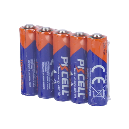 Pack 5x Batteria 27A - PKCELL - Alcalina Zn-MnO2 non ricaricabile - Tensione 12V - Capacità nominale 22mAh