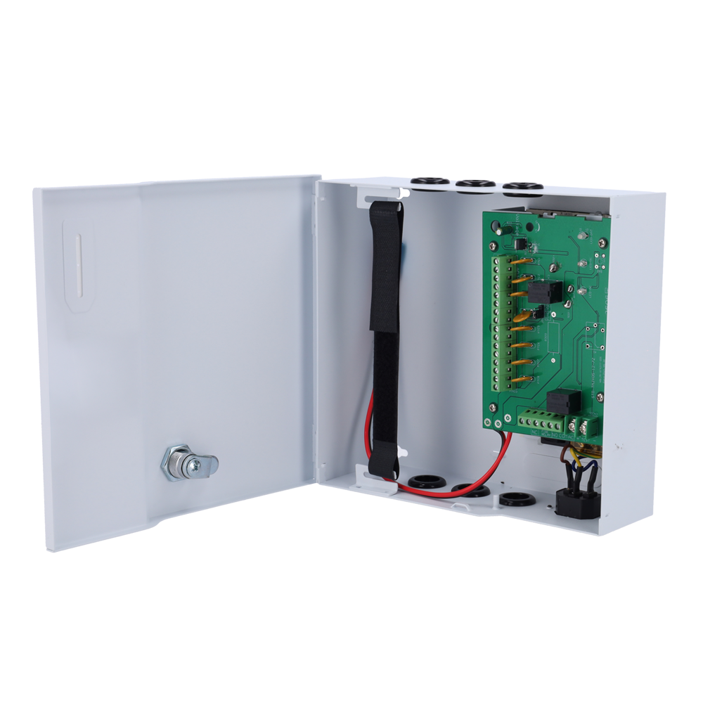 Alimentatore per il controllo accessi - Configurabile NO/NC | Ingresso segnale incendio - Uscita DC 11-14V / 5A / 60W