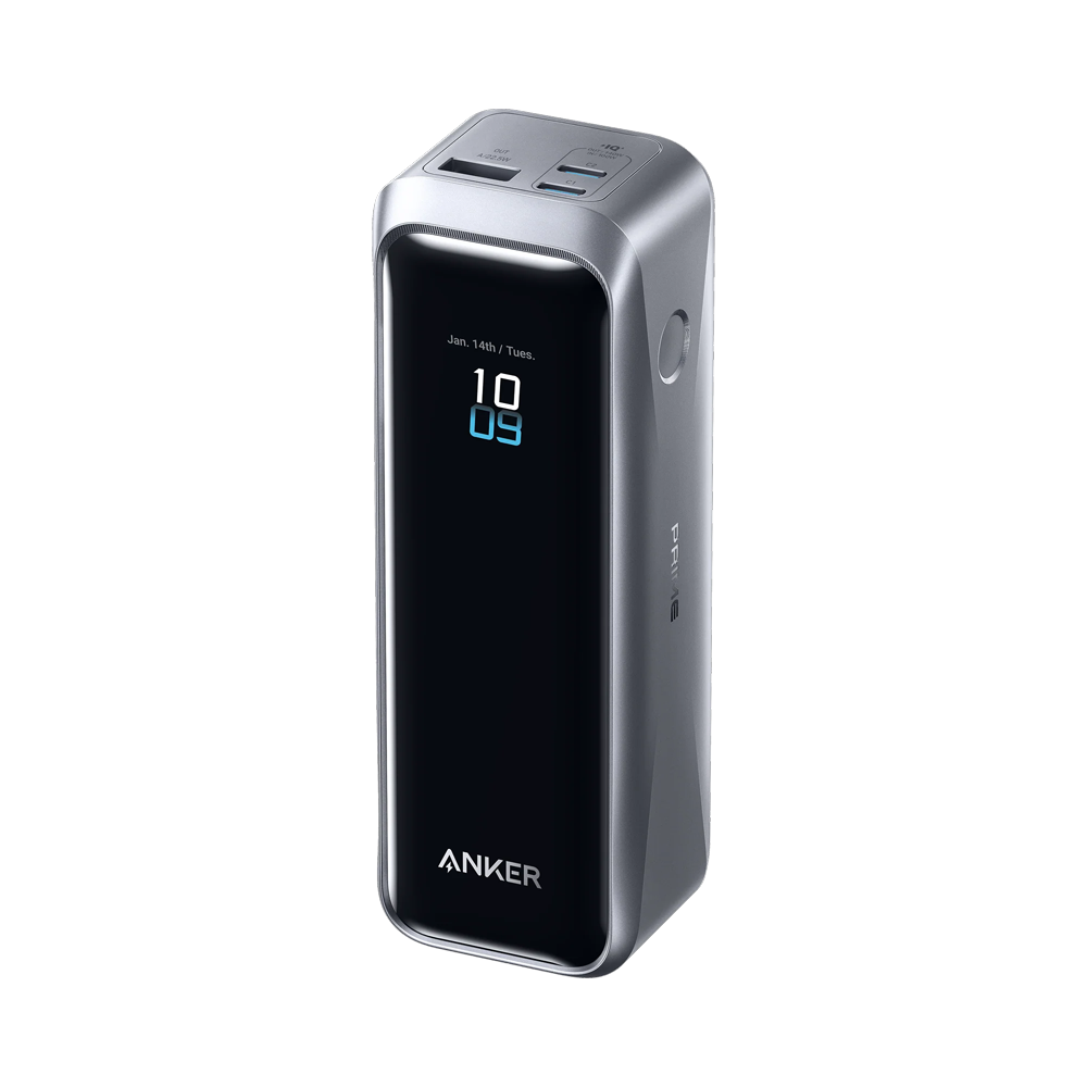 Anker Power Bank - Capacità 20000mAh - Ingresso 2x USB-C, 1x Pin Pogo - Uscite 2x USB-C, 1x USB-A | Cavo USB-C