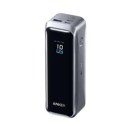 Anker Power Bank - Capacità 20000mAh - Ingresso 2x USB-C, 1x Pin Pogo - Uscite 2x USB-C, 1x USB-A | Cavo USB-C