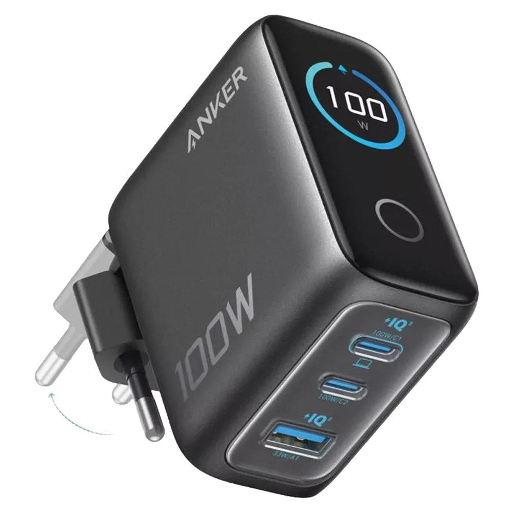 Anker - Caricabatterie USB - Potenza 100W | Con doppia uscita - Ricarica rapida | Tecnologia GaN