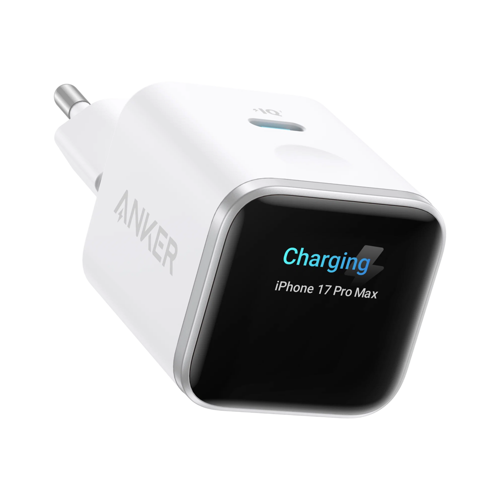 Anker - Mini Caricabatterie USB - Potenza 45W - Ricarica rapida GaN | Display intelligente - Uscite 1x USB-C