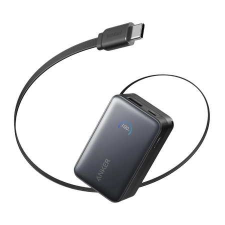 Anker Power Bank Mini - Capacità 10000mAh - Ingresso 1x USB-C e cavo incluso - Uscite 1x USB-C, 1x USB-A e cavo incluso