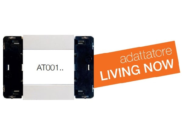 Adattatore per termostati Tecnoswitch serie Living Now bianco