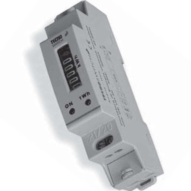 Contatore elettronico di energia monofase 1 modulo DIN Tecnoswitch
