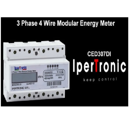 Contatore di energia trifase 100 A con display LCD