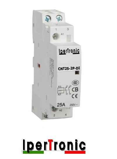 Contattore modulare 25 A 2 poli NO 230 V