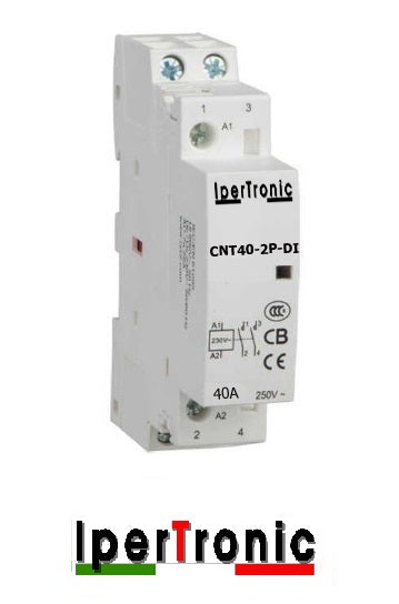 Contattore 40 A modulare 2 poli NO 230V
