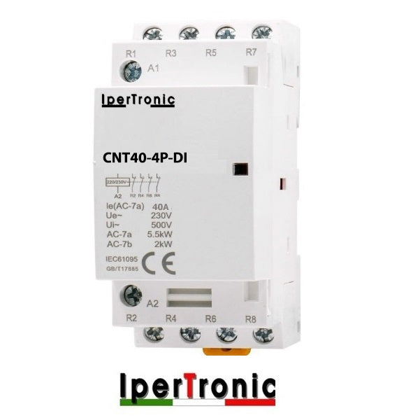 Contattore modulare 4 poli 40 A 230V