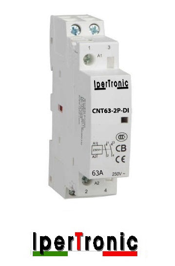 Contattore 63 A modulare 2 poli NO 230V