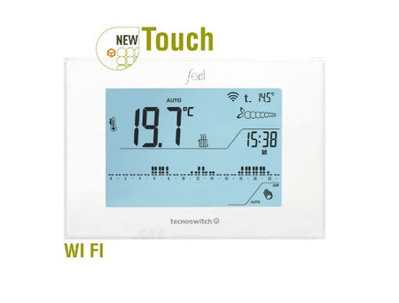 Cronotermostato Wi-Fi touch Feel 230 Vac bianco Tecnoswitch