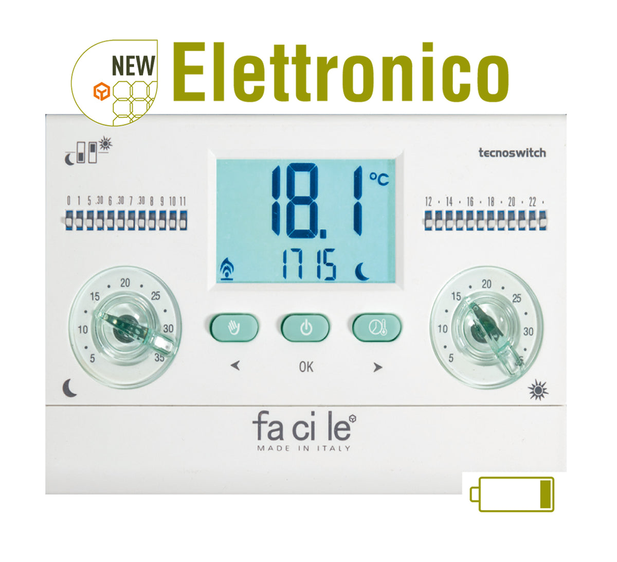Cronotermostato giornaliero da parete Facile