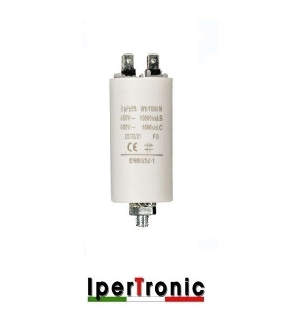 Condensatore per rifasamento motore 8 µF 450 Vac