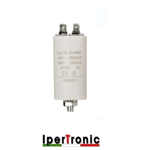 Condensatore di rifasamento per motore 10 µF - con cavo