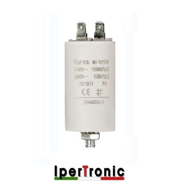 Condensatore di rifasamento per motore 12,5 µF - con cavo