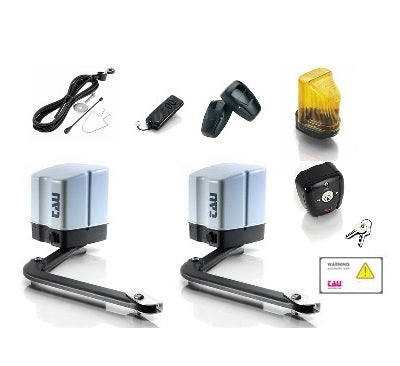 Kit automazione Tau a braccio articolato per cancelli a battente