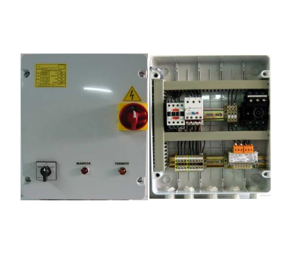 Quadro avviamento pompa 12,5 HP 380V trifase