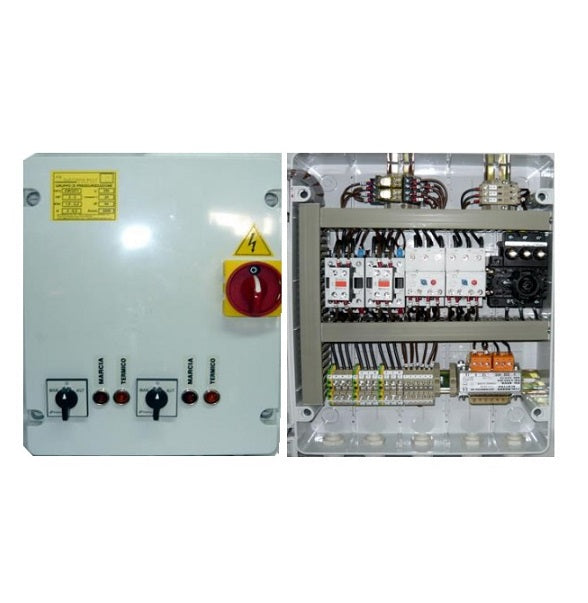 Quadro alternanza pompe 380 V 5 HP con selettori