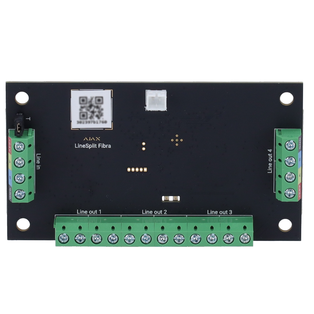 Ajax Modulo per la suddivisione di una linea Fibra in quattro - Certificato NFA2P e grado 3 - Protocollo Fibra