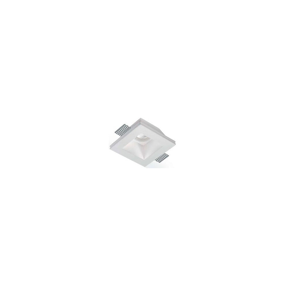 Faretto quadrato da incasso a scomparsa in gesso GU10/G5.3 50 W