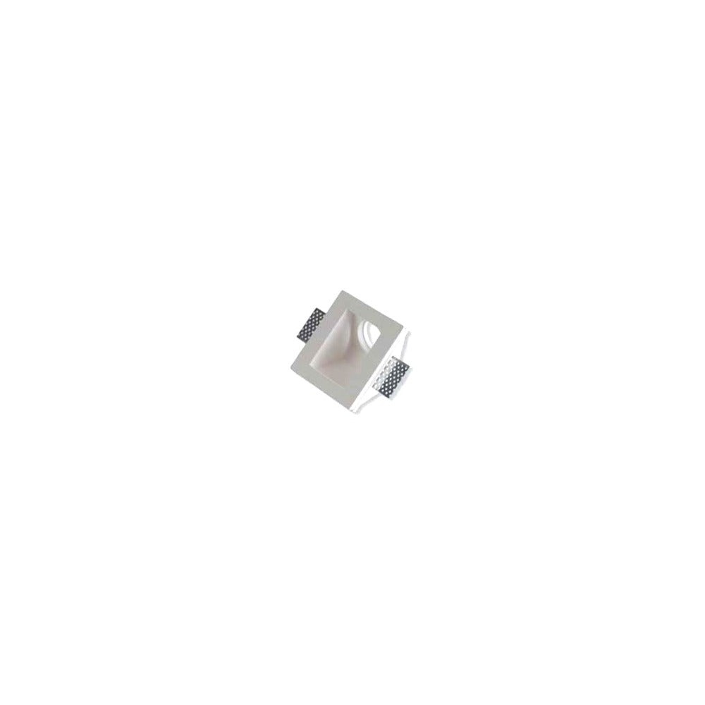 Faretto in gesso a scomparsa quadrato asimmetrico GU10/G5.3
