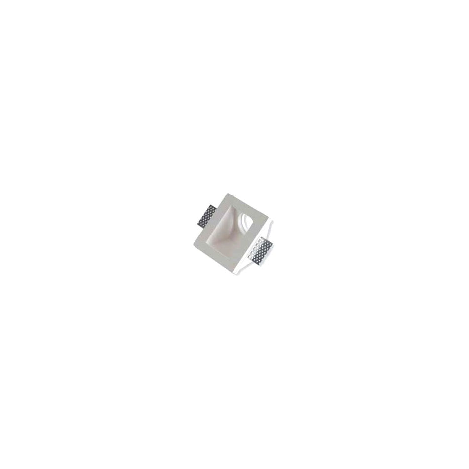 Faretto in gesso a scomparsa quadrato asimmetrico GU10/G5.3