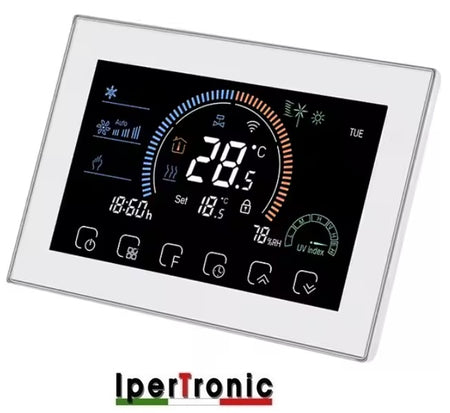 Cronotermostato da incasso settimanale WIFI 230 VAC touch bianco
