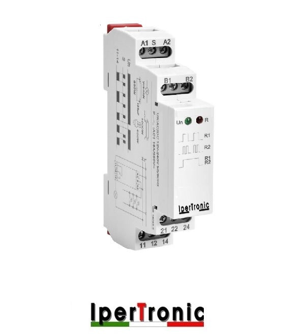 RELE BARRA DIN INTERRUTTORE 2P 230VAC