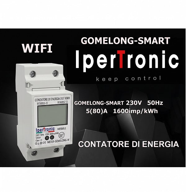 Contatore di energia WiFi monofase 60 A - 2 moduli