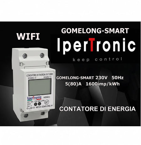 Contatore di energia WiFi monofase 60 A - 2 moduli