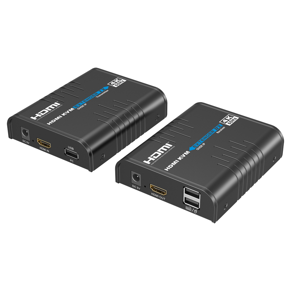 Lenkeng Matrice di segnale HDMI IP - Consente NxM - Risoluzione 4K - Include 1 trasmettitore e 1 ricevitore - Funzione K