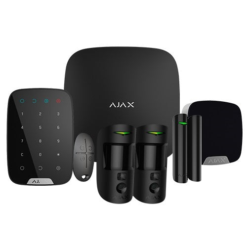 Kit allarme Ajax Hub 2 Plus Grado 2 con 2 Pircam nero