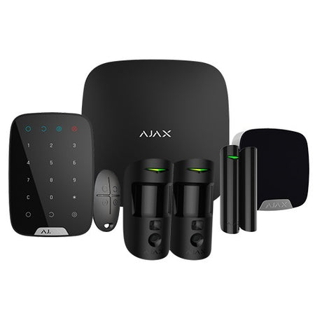 Kit allarme Ajax Hub 2 Plus Grado 2 con 2 Pircam nero