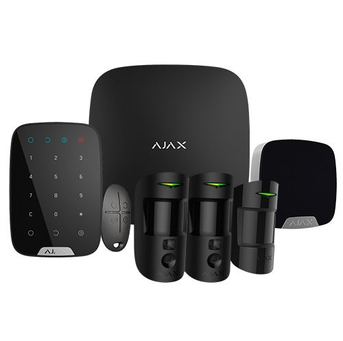 Kit allarme Ajax Hub 2 Plus Grado 2 con 2 Pircam e PIR nero