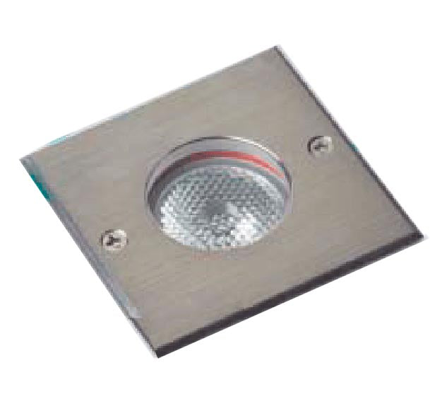 Faretto calpestabile quadrato 1 W 350 mA IP65 silver