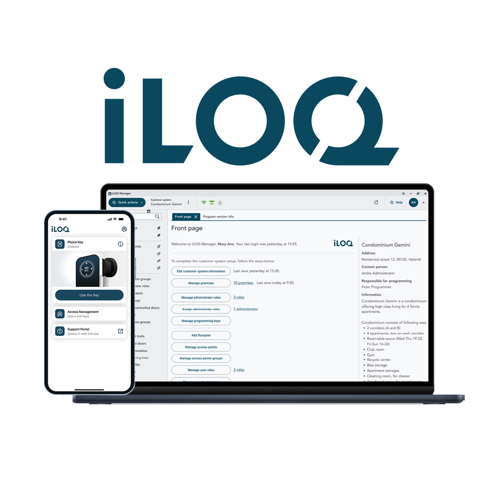 Iloq Licenza software per il controllo accessi - Modulo aggiuntivo | Pagamento annuale - Aperture remote per 1 utente