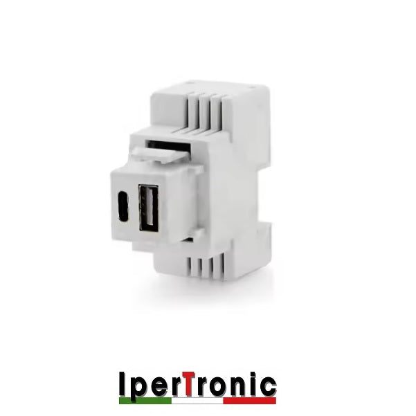 Caricatore USB a+c aggancio keystone 20W