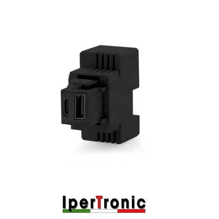 Caricatore USB a+c aggancio keystone 20W