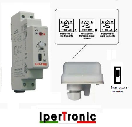 CREPUSCOLARE CON SONDA 1 M 16 A MANUALE