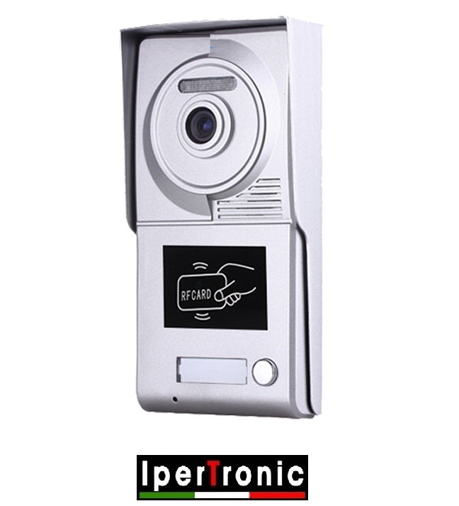 Posto esterno videocitofonico a parete 1 chiamata 2 fili RFID