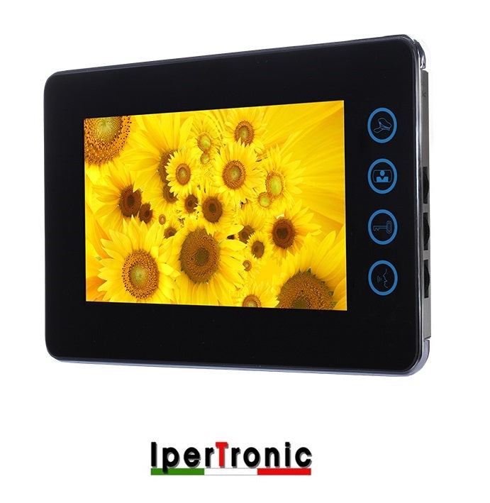 Monitor 7" LCD a colori 2 fili nero