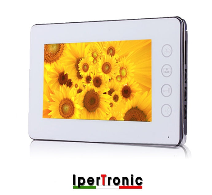 Monitor 7" LCD a colori 2 fili bianco