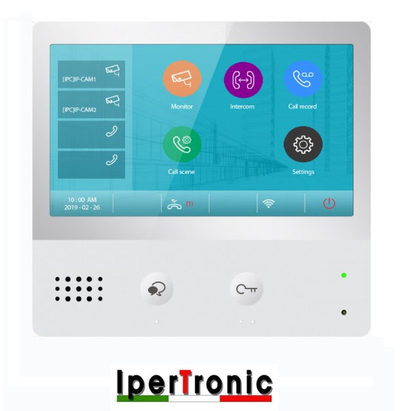 Monitor IP tft 7" lcd touch colori WIFI